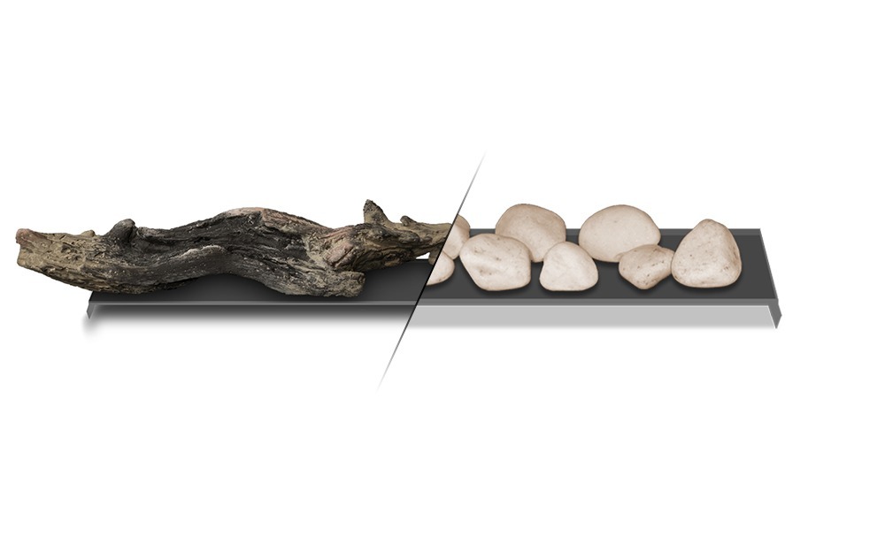 tray with logs or stones optiona